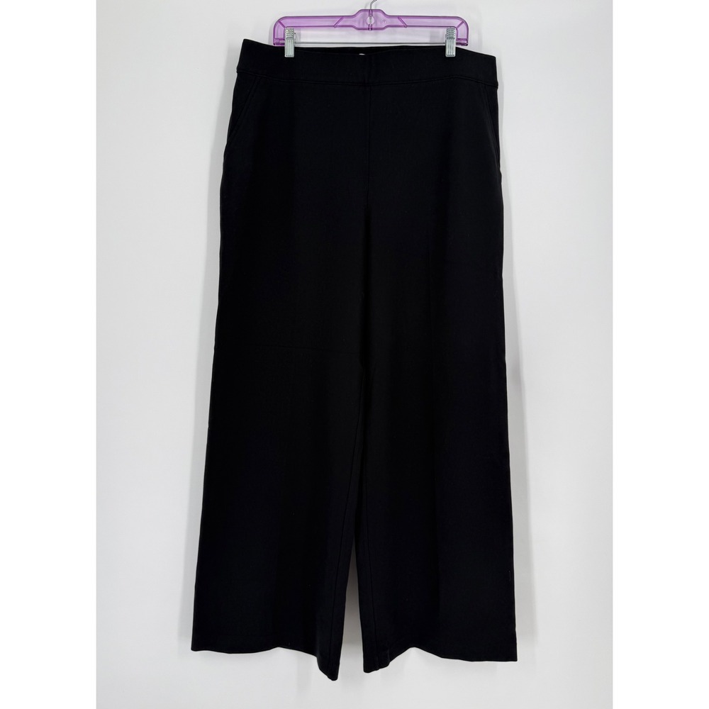 NWT SPANX Black Wide-Leg Pull-On Trousers